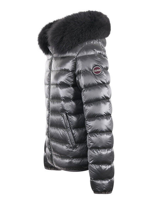 COLMAR DONNA CORTO GRIGIO  CON PELLICCIA