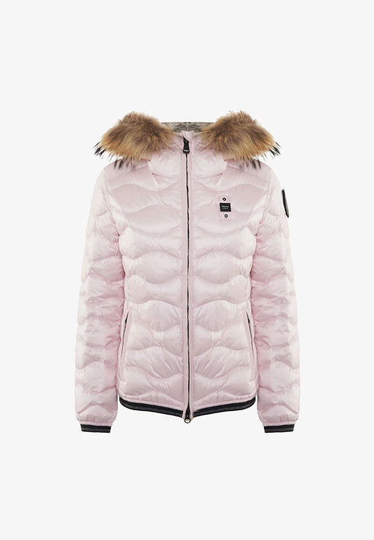 GIUBBINO BLAUER DONNA ROSA CORTO CON PELLICCIA
